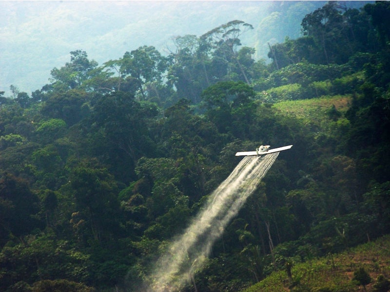 Aerial spraying in Colombia