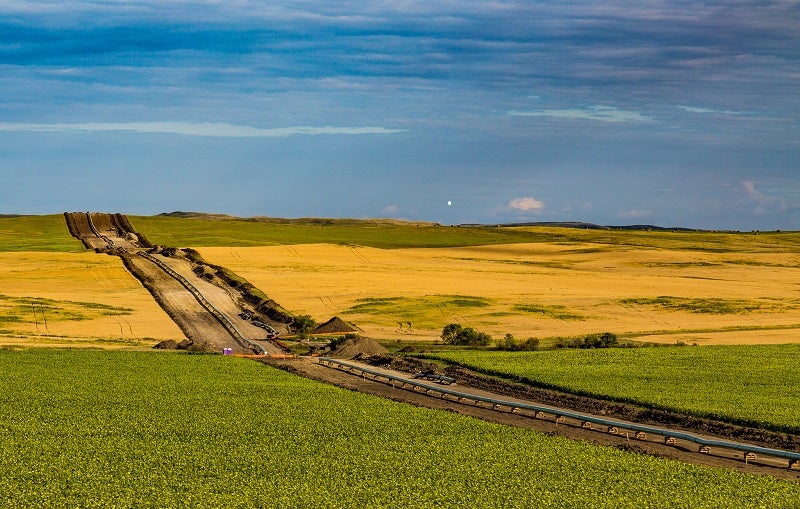 Construction of the Dakota Access Pipeline near New Salem, North Dakota.