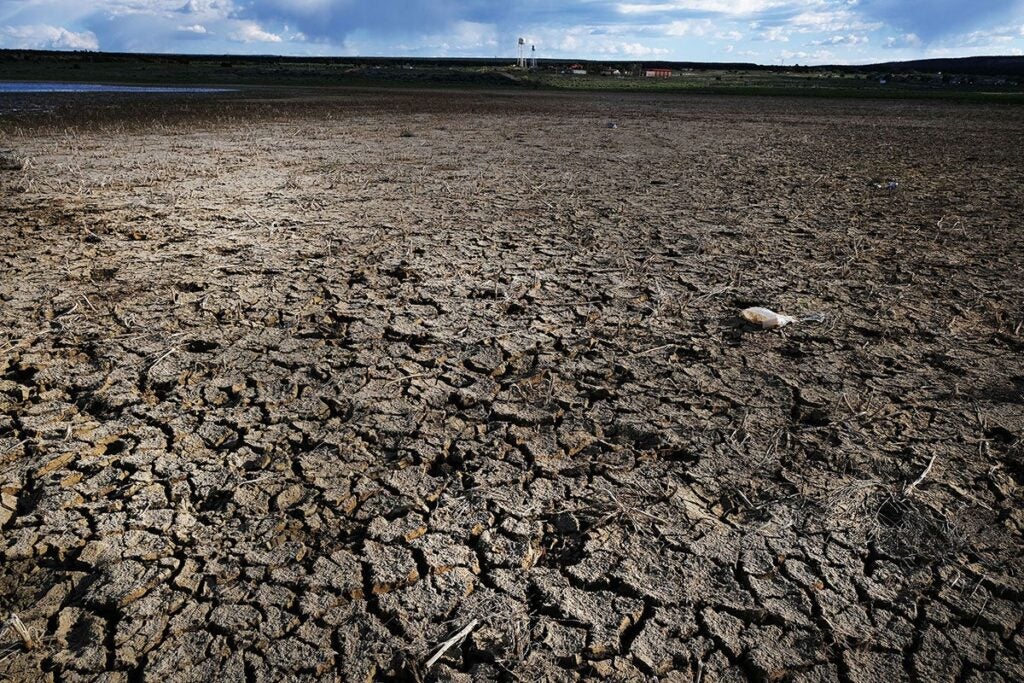 A dried out lake stands near the Navajo Nation town of Thoreau on Jun. 6, 2019, in Thoreau, N.M. (Spencer Platt / Getty Images)