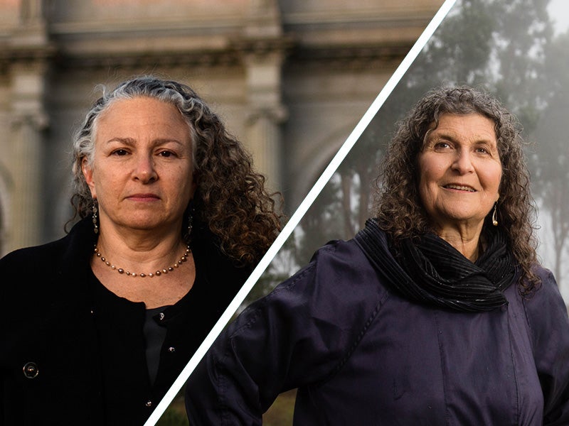 A phone call between Earthjustice attorney Eve Gartner (left) and scientist Arlene Blum in 2011 led to breakthroughs in the effort to remove flame retardant chemicals from household items.
(Matt Roth for Earthjustice; Chris Jordan-Bloch / Earthjustice)