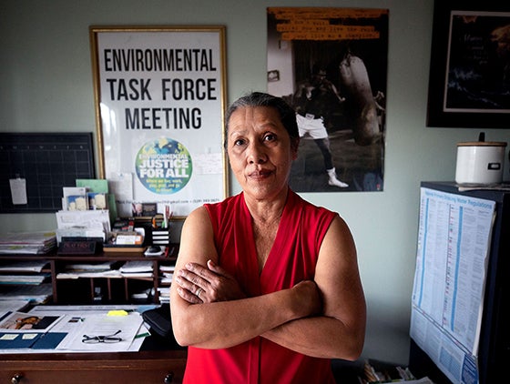 Linda Robles, founder of Environmental Justice Task Force, poses for a portrait in her home in Tucson, Ariz. (Mamta Popat for Earthjustice)