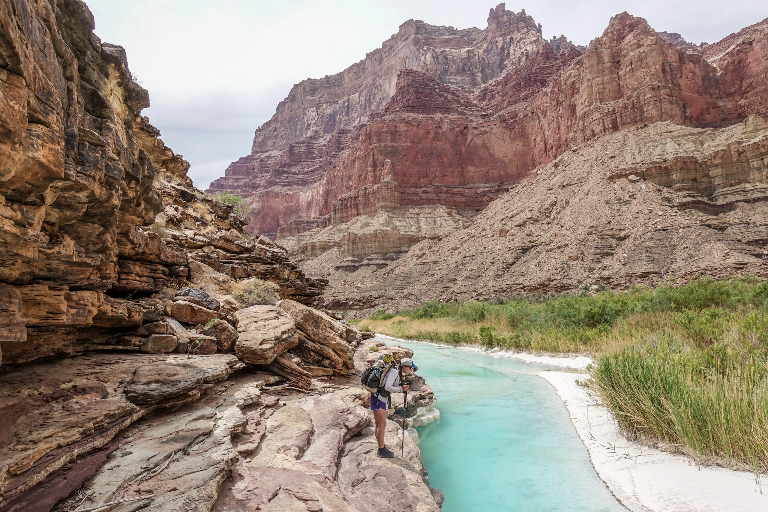 The milky turquoise waters of Little Colorado River near its confluence with the Colorado River in the Grand Canyon
(Getty Images)
