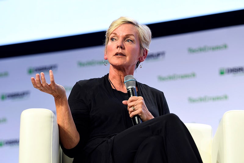 Former Governor of Michigan & CNN Commentator Jennifer Granholm speaks onstage during TechCrunch Disrupt San Francisco 2019.