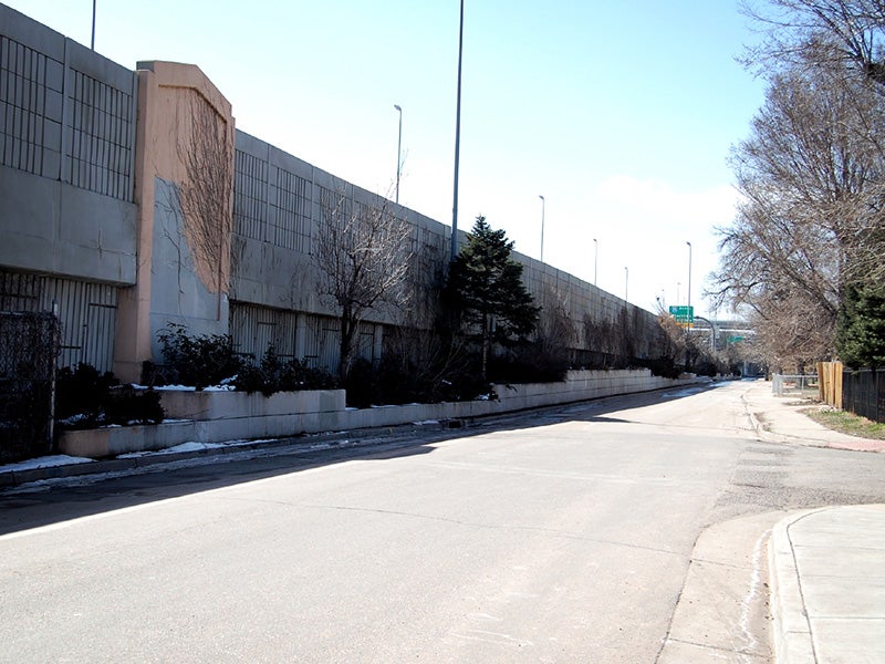 A view of I-70 from the Globeville neighborhood.