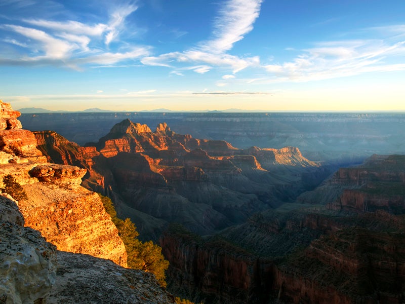 Air pollution is visible in this shot of the Grand Canyon.