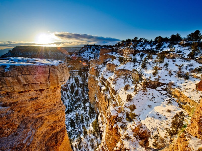 Grand Canyon in the snow. (Karen Grigoryan / Shutterstock)