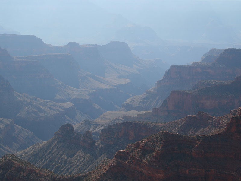 Haze in the Grand Canyon.
(Photo courtesy of Adrian Block)