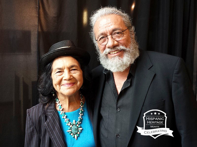 Dolores Huerta and Edward James Olmos