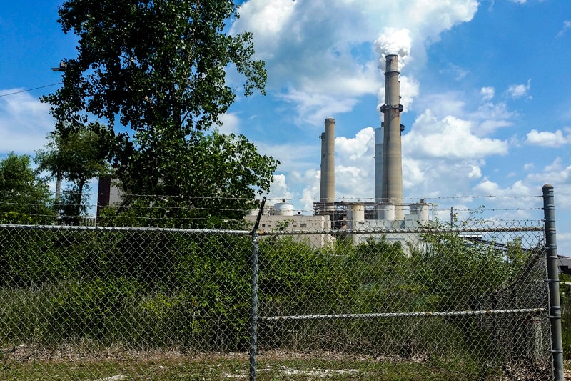 The Schahfer coal-fired power plant in Wheatfield, Indiana.