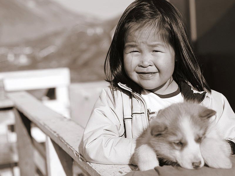 An Inuit girl.