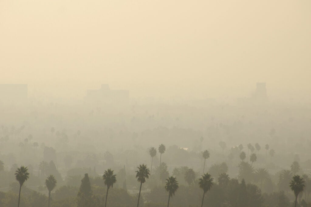 Although air quality has improved over the years in Los Angeles, Calif., bad air days still blanket the city and surrounding region with smog.
(Cate Frost / Shutterstock)