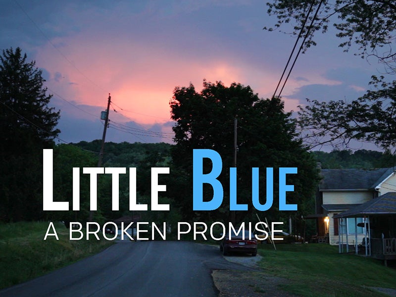 &quot;Little Blue: A Broken Promise&quot; video title.