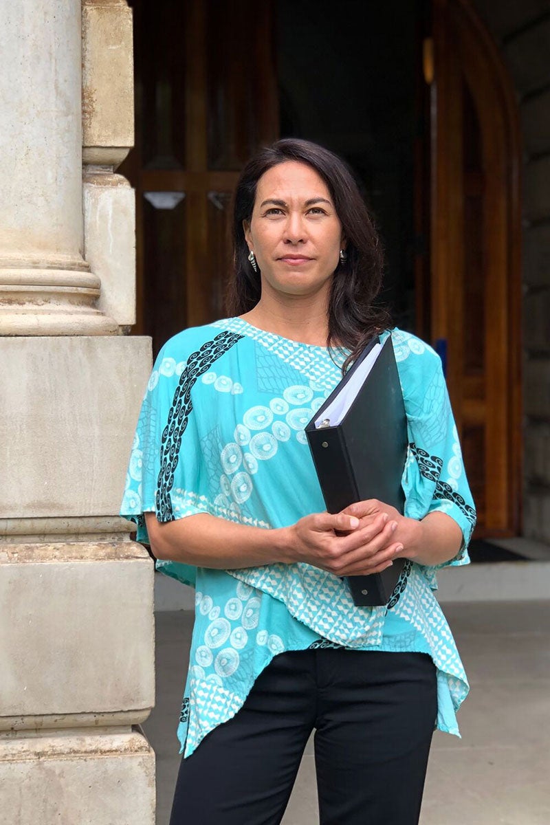 Leināʻala Ley, senior associate attorney in Earthjustice's Mid-Pacific Office, at the Hawaii Supreme Court.