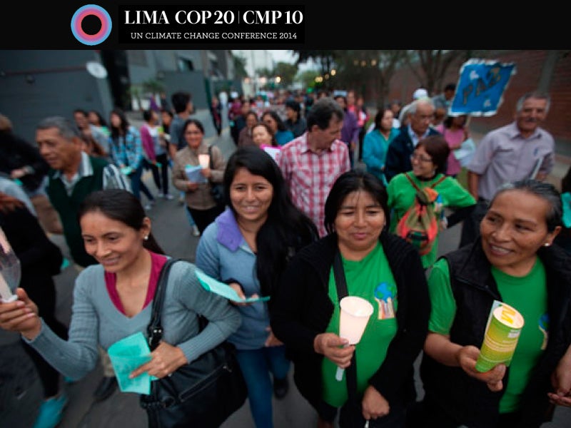 On the eve of the first day of COP20, the UN climate talks in Lima, a Vigil for the Climate was held near the Pentagonito where the UN talks are to be held.