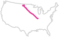 Map of the Dakota Access Pipeline.