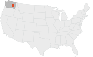 Map showing the location of four dams on the lower Snake River in Washington that are driving wild salmon to extinction.