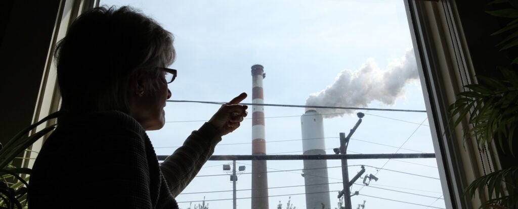 Marti Blake watched the Cheswick Generating Station from her home in Springdale, PA.
(Chris Jordan-Bloch / Earthjustice)