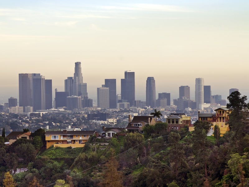 The greater Los Angeles region has the dirtiest air in the nation, yet air regulators are falling down on the job.
(Mikhail Tchkheidze/Shuttershock)