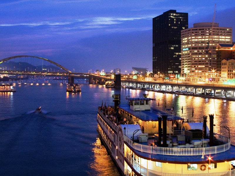 The Monongahela River, flowing through Pittsburgh, PA.
(Photo courtesy of Michael Righi)