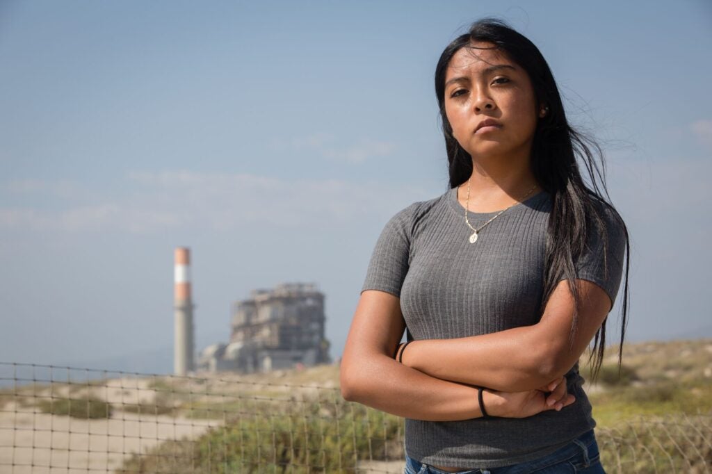 Karina Montoya, whose mother is an agricultural worker, was among the Oxnard, California, teens who spoke out against a proposed gas plant in their hometown.