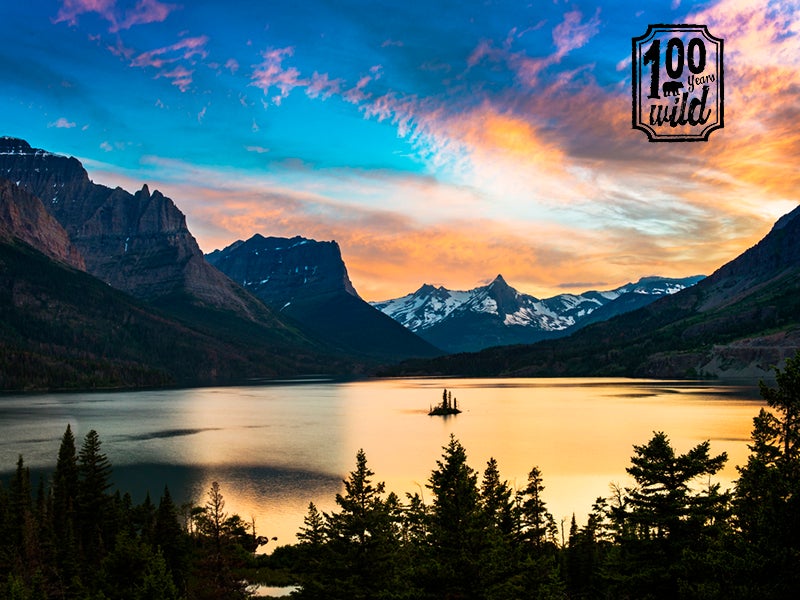 The sun setting over St. Mary Lake in Glacier National Park. This park is in danger of losing its glaciers, one of the many impacts of climate change threatening national parks across the country.
(Pung/Shutterstock)