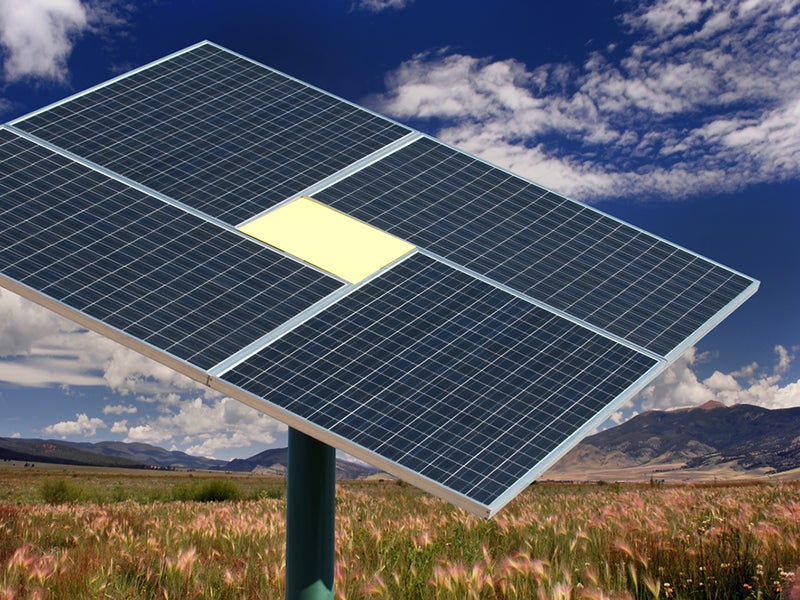 An electric solar collector panel soaks up the bright sun in northern New Mexico. Earthjustice and Vote Solar succeeded in preventing a southwestern utility from targeting solar customers with a rate hike.
(Centrill Media/Shutterstock)