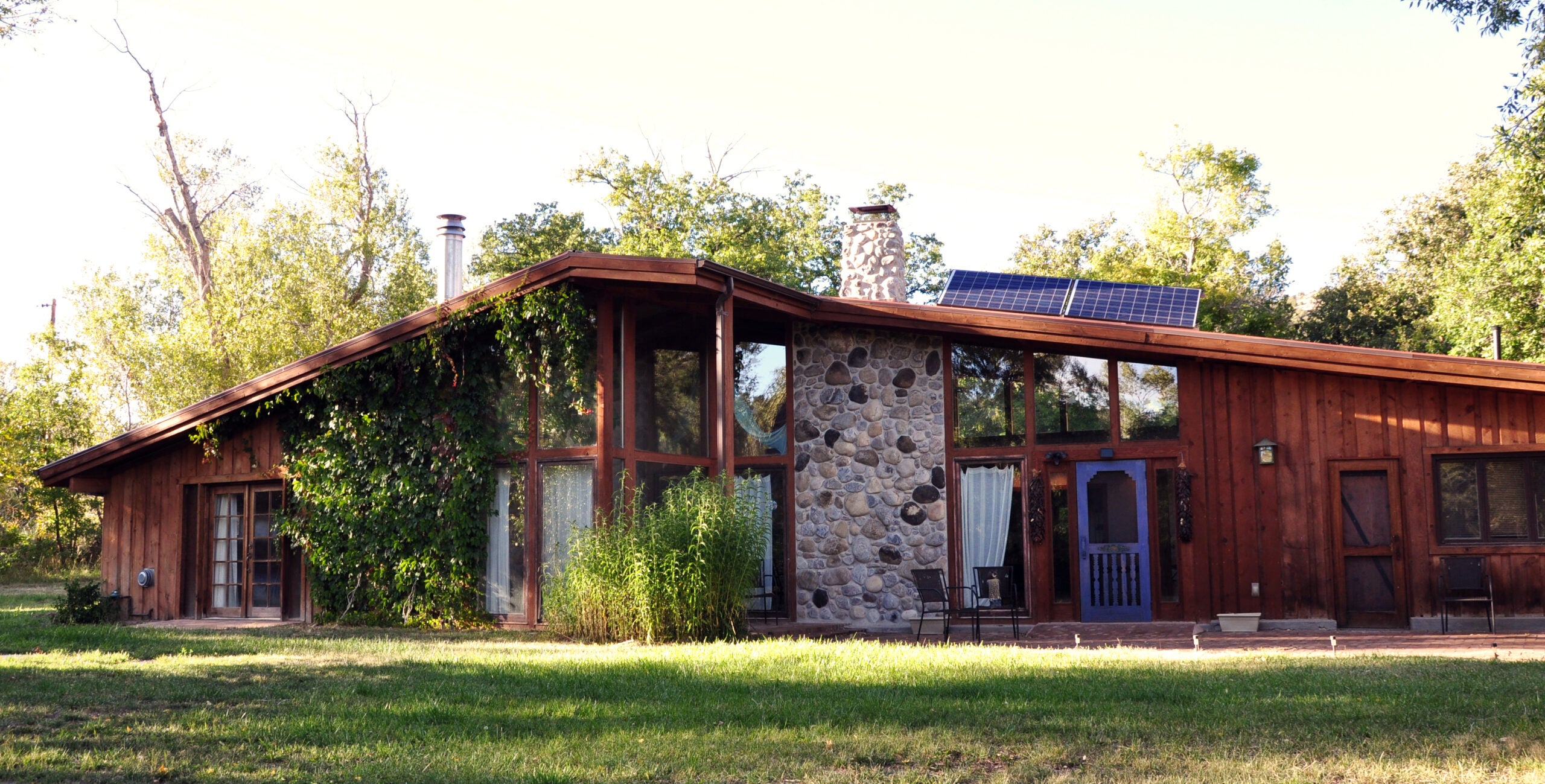 A house in New Mexico with solar panels