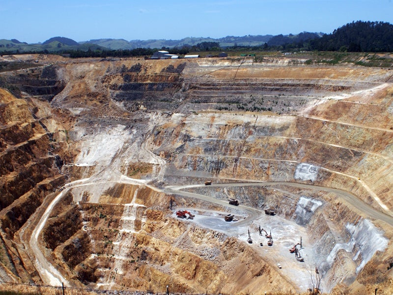 An open pit gold and silver mine in New Zealand.