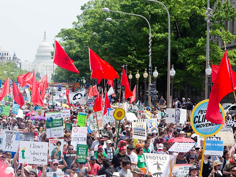 The Peoples Climate Movement for the March for Jobs, Justice and the Climate in Washington, D.C., April 29, 2017.