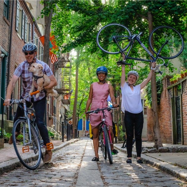 Members of Earthjustice's Philadelphia office, during the annual bike challenge competition.