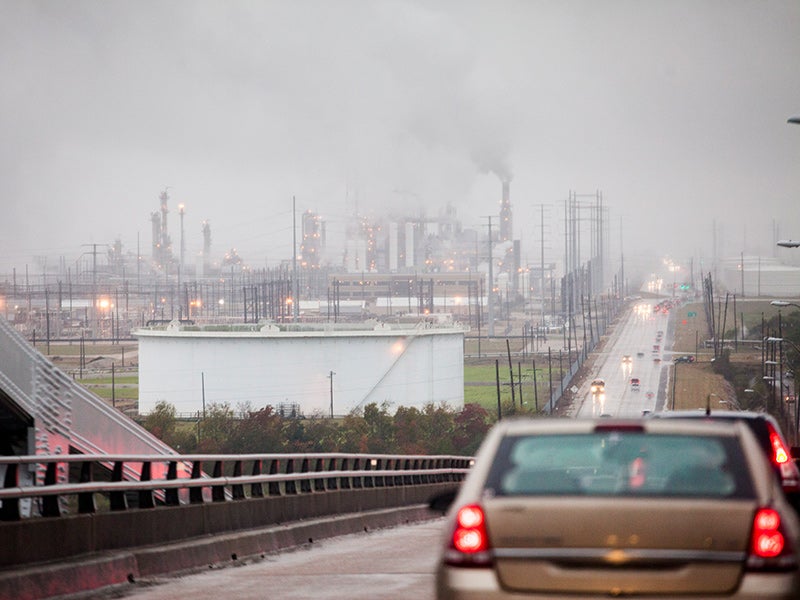 The Valero oil refinery in Port Arthur, TX.