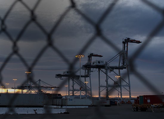 The Port of Oakland, the site of the new export terminal.
(Chris Jordan-Bloch / Earthjustice)