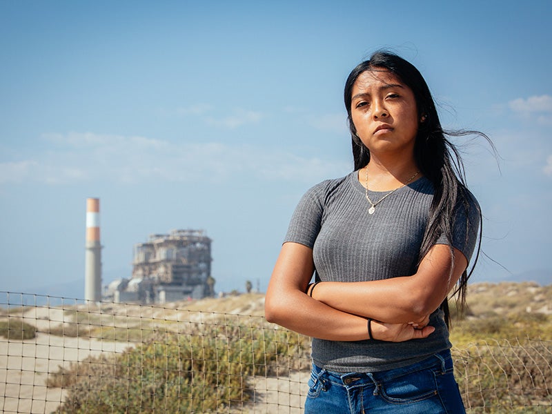Karina Montoya, whose mother is an agricultural worker, was among the Oxnard, California, teens who spoke out against a proposed gas plant in their hometown.
(Chris Jordan-Bloch / Earthjustice)