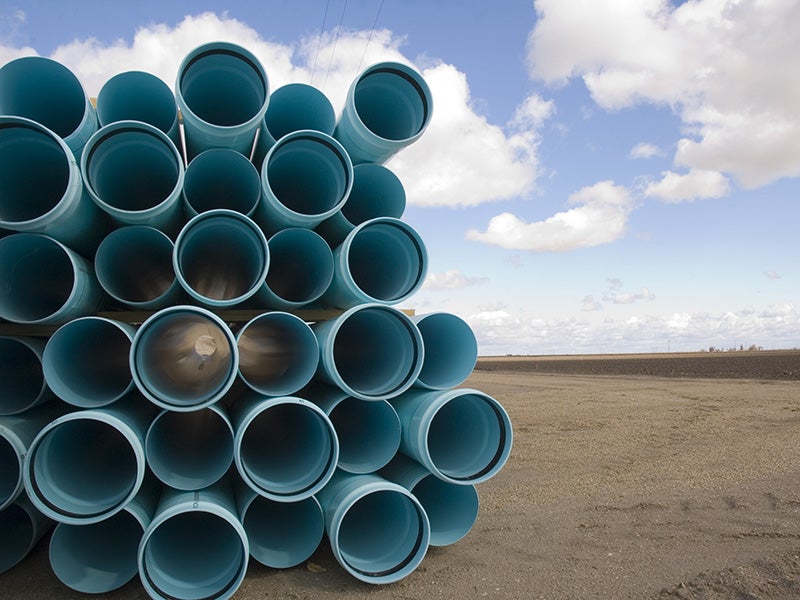 PVC pipes.