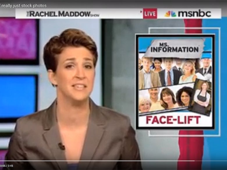 Rachel Maddow reports on the deceptive “Faces of Coal” campaign that attempted to pass stock images of people as real supporters of coal.
(Courtesy of MSNBC)