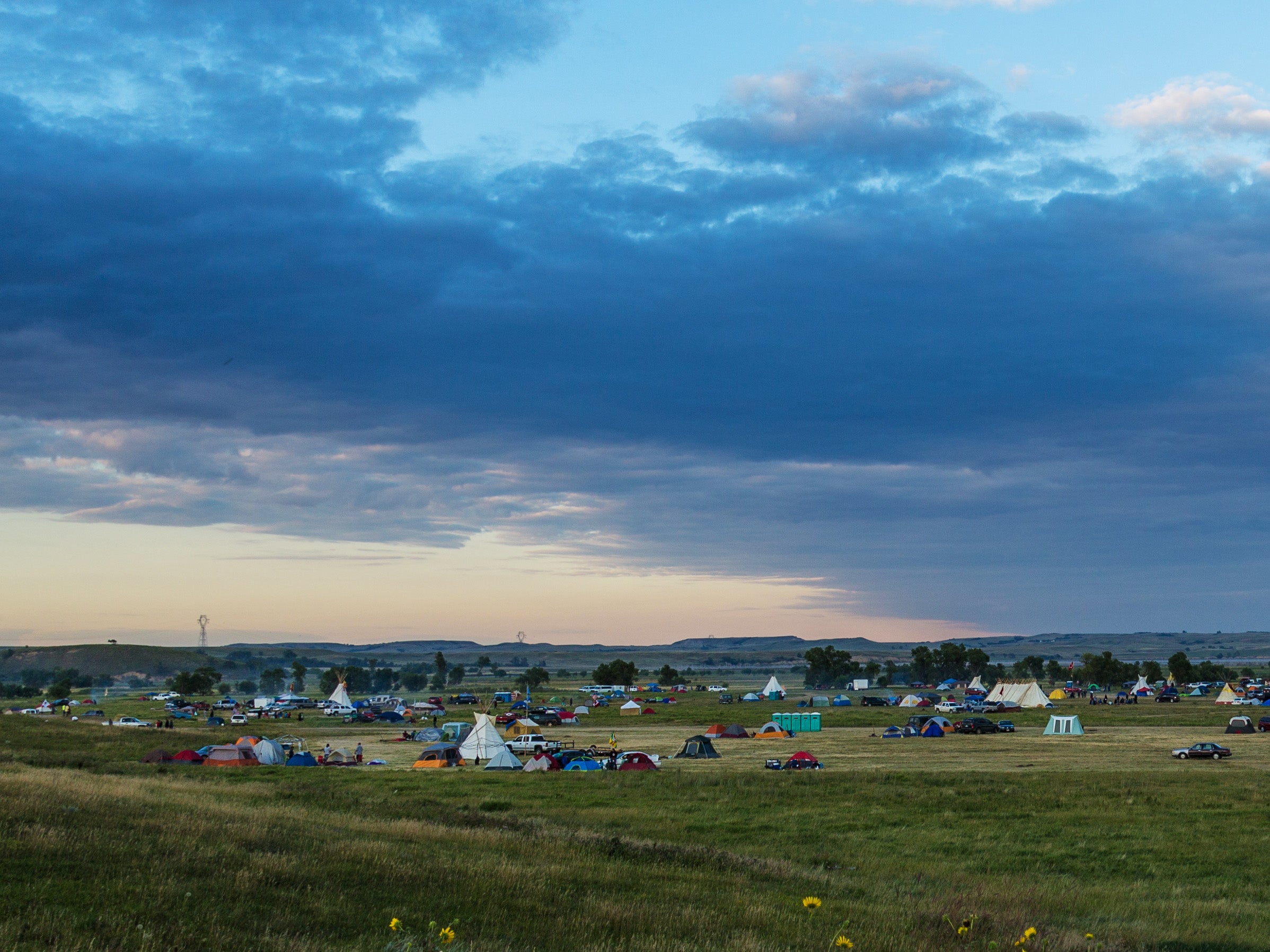 Dakota Access pipeline protest at the Sacred Stone Camp near Cannon Ball, North Dakota.