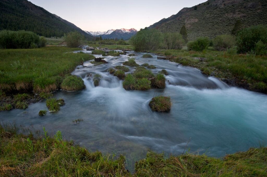 East fork of the Salmon River, one of the major tributaries of the Snake River.
