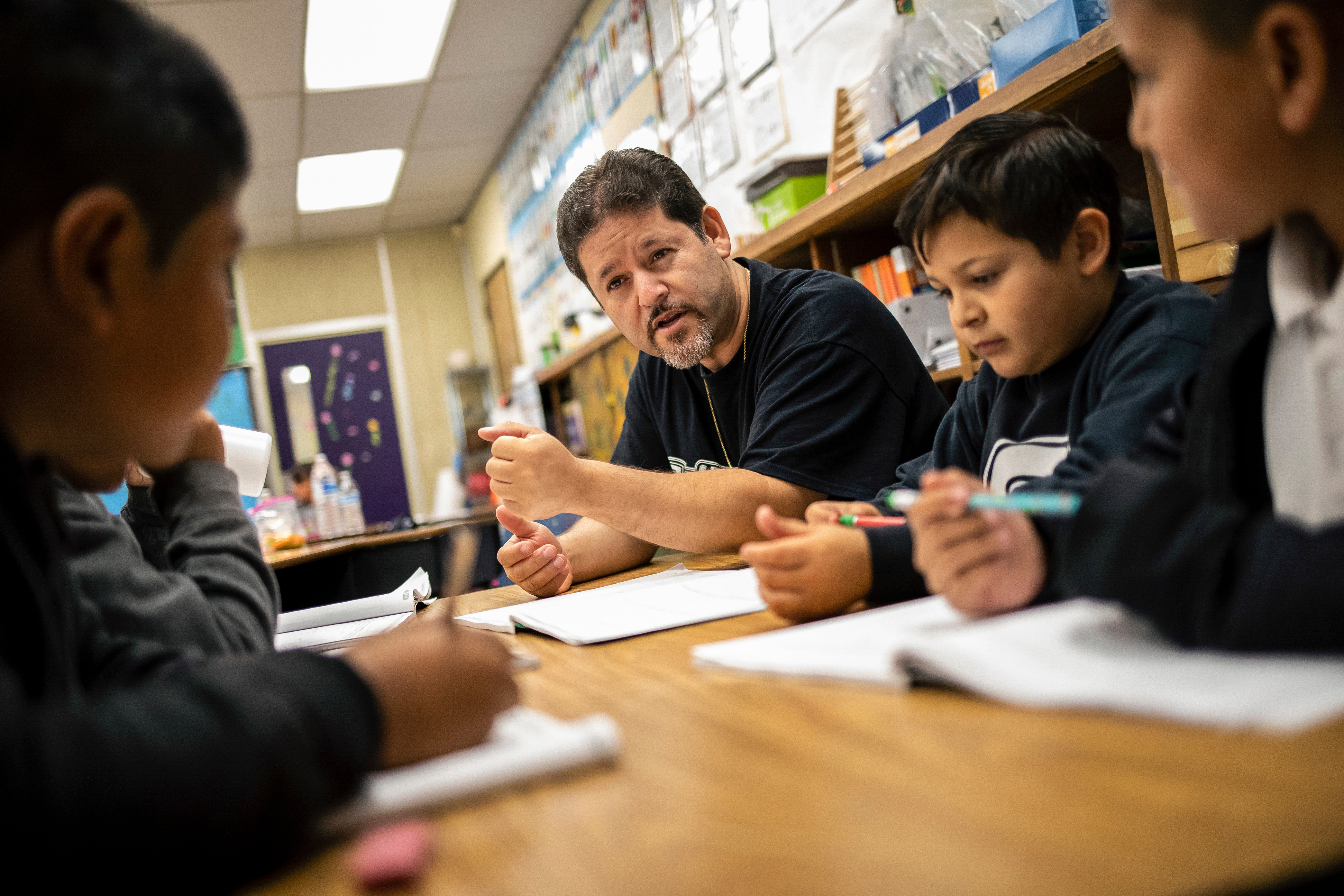 Third-grade teacher Oscar Ramos believes pesticide exposure is causing a spike in learning disorders among his students.