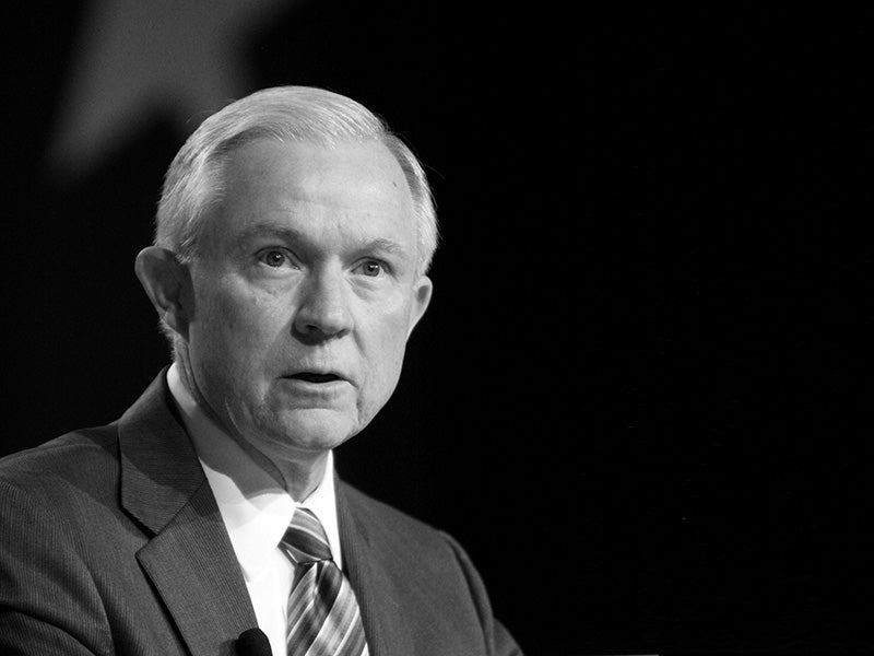 Senator Jeff Sessions speaking at the Values Voter Summit in Washington, D.C., October 7, 2011.