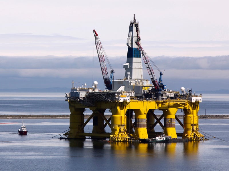 Shell's drilling rigs, including the Polar Pioneer (above), will no longer be involved in oil exploration off of Alaska's coast.
(davelogan/iStock Photo)