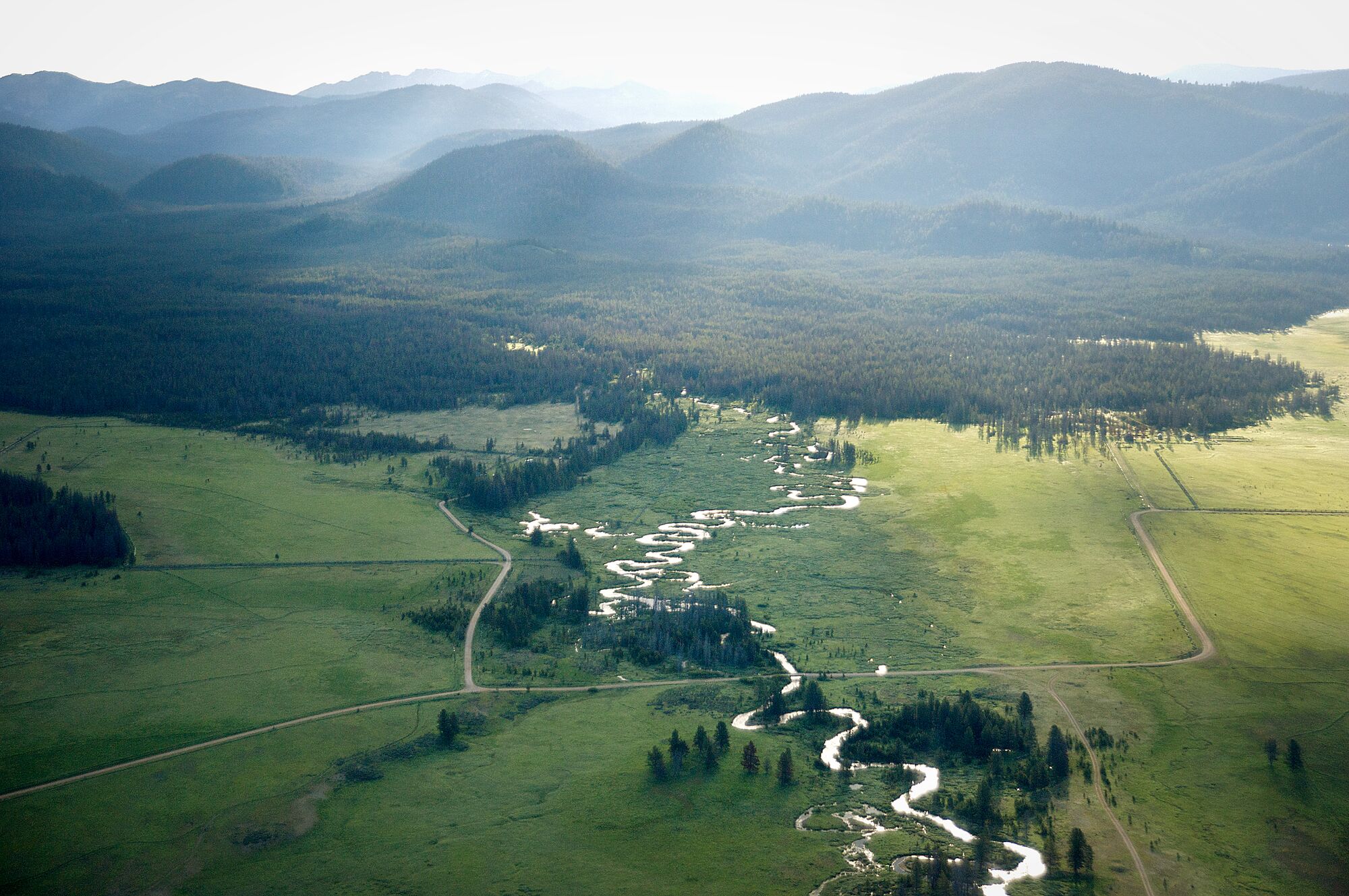 A serpentine tributary of the Snake River.