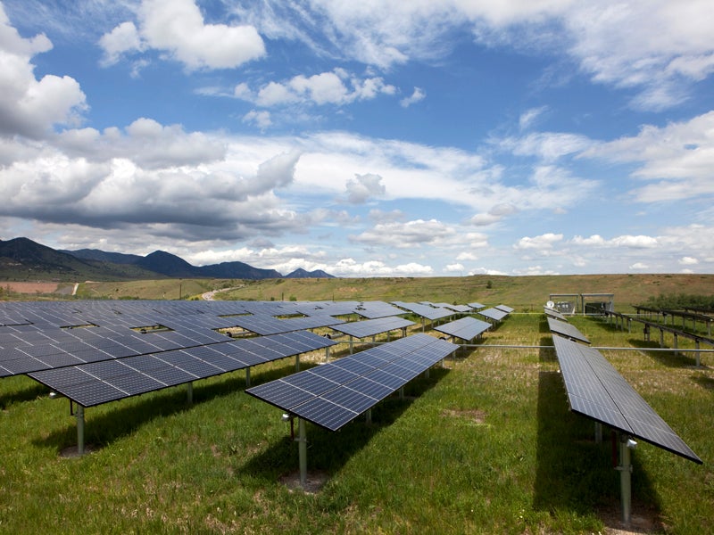 A solar farm in Colorado, a state with one of the most ambitious renewable energy standards in the nation.