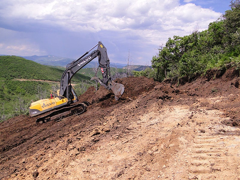 Effects of underground coal mining on Colorado's forests. The coal may be underground, but a tight web of industrial facilities is built through our forests to vent methane gas—a potent climate pollutant—from the coal seams.
(U.S. Forest Service)