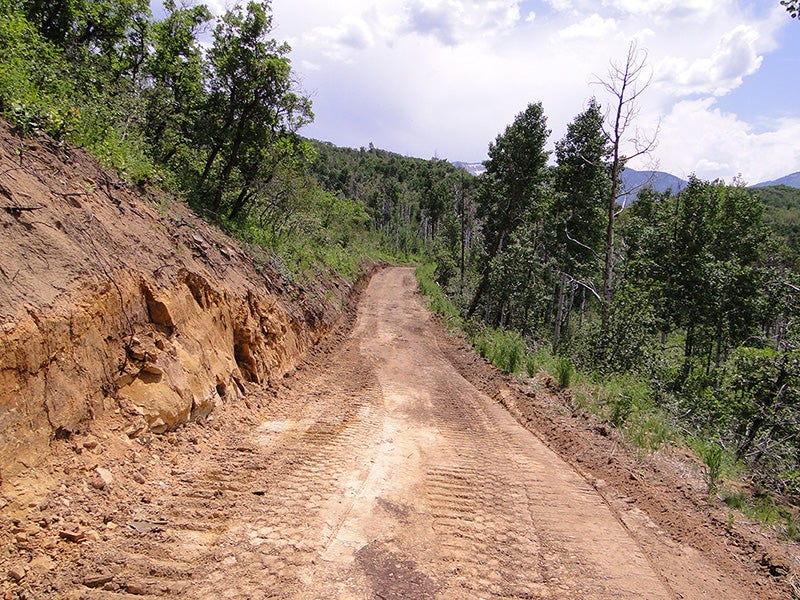 Effects of underground coal mining on Colorado's forests. The coal may be underground, but a tight web of industrial facilities is built through our forests to vent methane gas—a potent climate pollutant—from the coal seams.
(U.S. Forest Service)