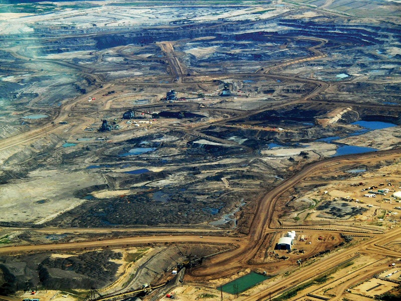 Tar sands in Alberta, Canada.