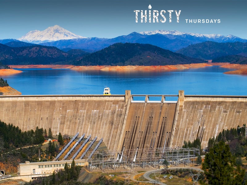 Shasta Dam, above, has lost at least a third of its generating capacity due to California's drought.
(Andrew Zarivny/Shutterstock)
