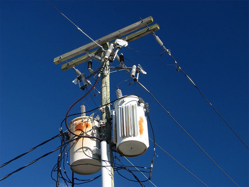 Inefficient electricity distribution transformers add up to large amounts of wasted energy.
(Photo courtesy of Steve W. / Flickr)