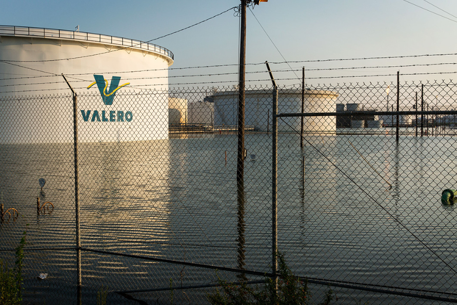 The Valero oil refinery in Port Arthur, TX