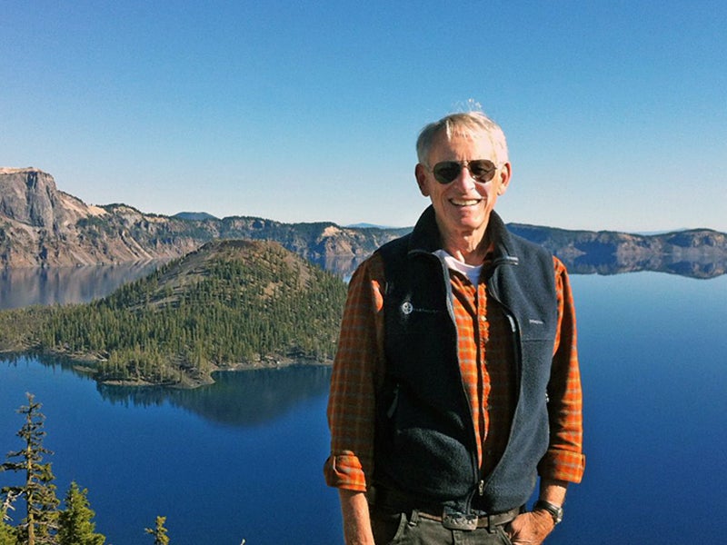 Buck Parker at Crater Lake in southern Oregon.
(Photo courtesy of Fran Finney)